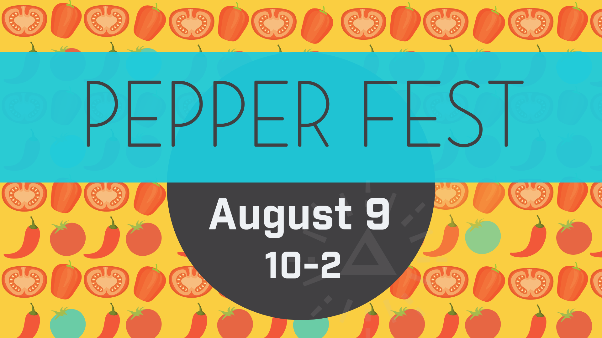 Graphic showing that Pepper Fest is August 9, 2025